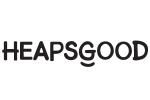 HeapsGood packaging logo in black